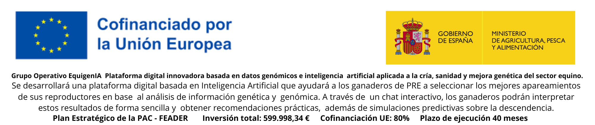 Cofinanciado por la Unión Europea · Ministerio de Agricultura, Pesca y Alimentación · Plan Estratégico de la PAC · FEADER